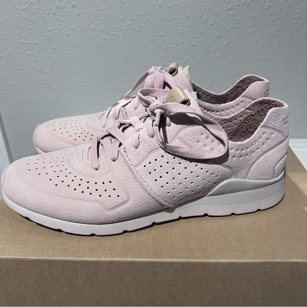 NIB UGG Women’s Tye Nubuck Leather Sneakers In Quartz Pink Size 9.5 - Picture 4 of 10